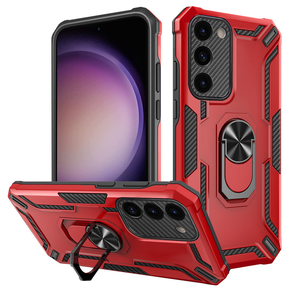 For Samsung Galaxy S23 PC TPU Hybrid Phone Case Rotary Ring Kickstand Anti-drop Back Cover For Samsung Galaxy S23 PC TPU Hybrid Phone Case Rotary Ring Kickstand Anti-drop Back Cover